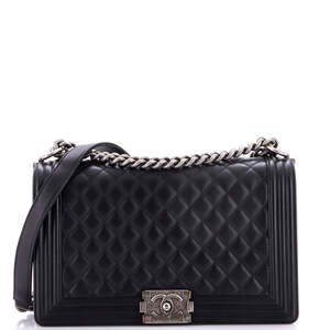 Chanel New Medium Boy Flap Bag Quilted Lambskin